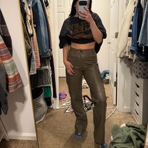 abercrombie & fitch leather pants